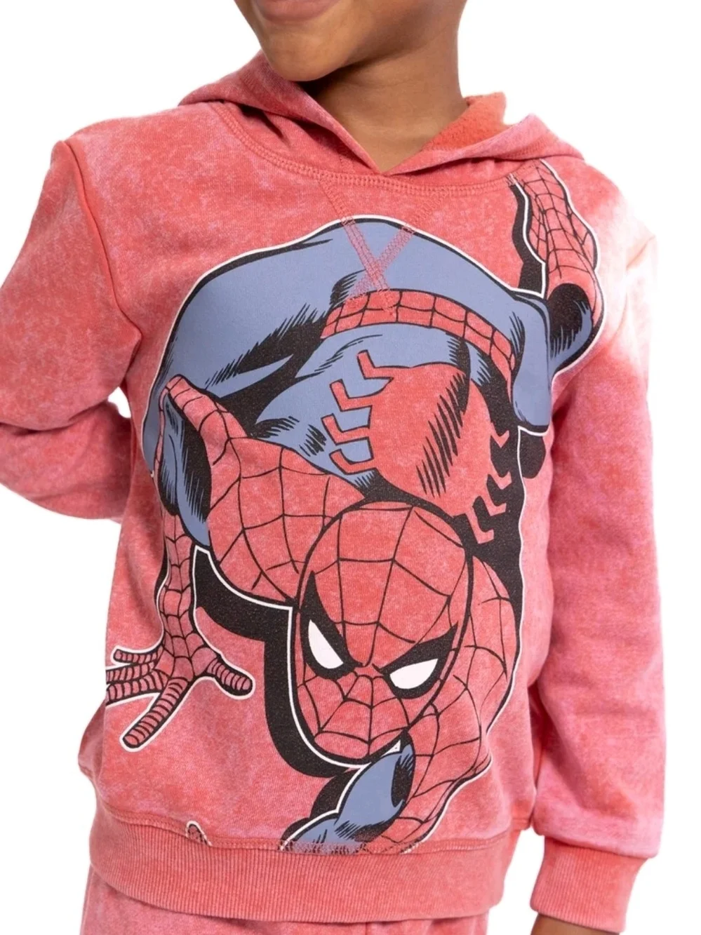 Marvel Spider-Man Red Mineral-Wash Hoodie & Jogger Set